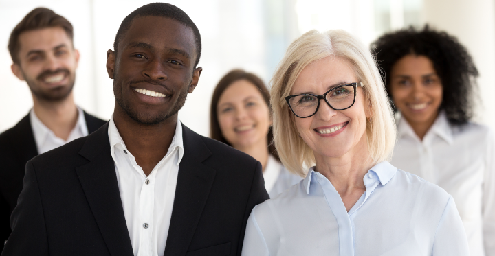 black male blonde female photo