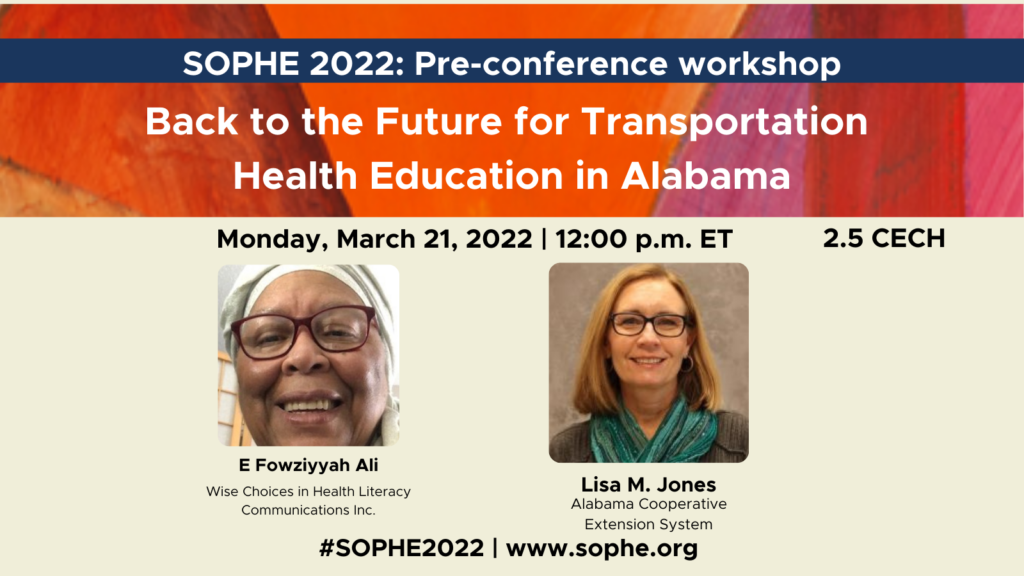 SOPHE 2022 PreCon wkshop